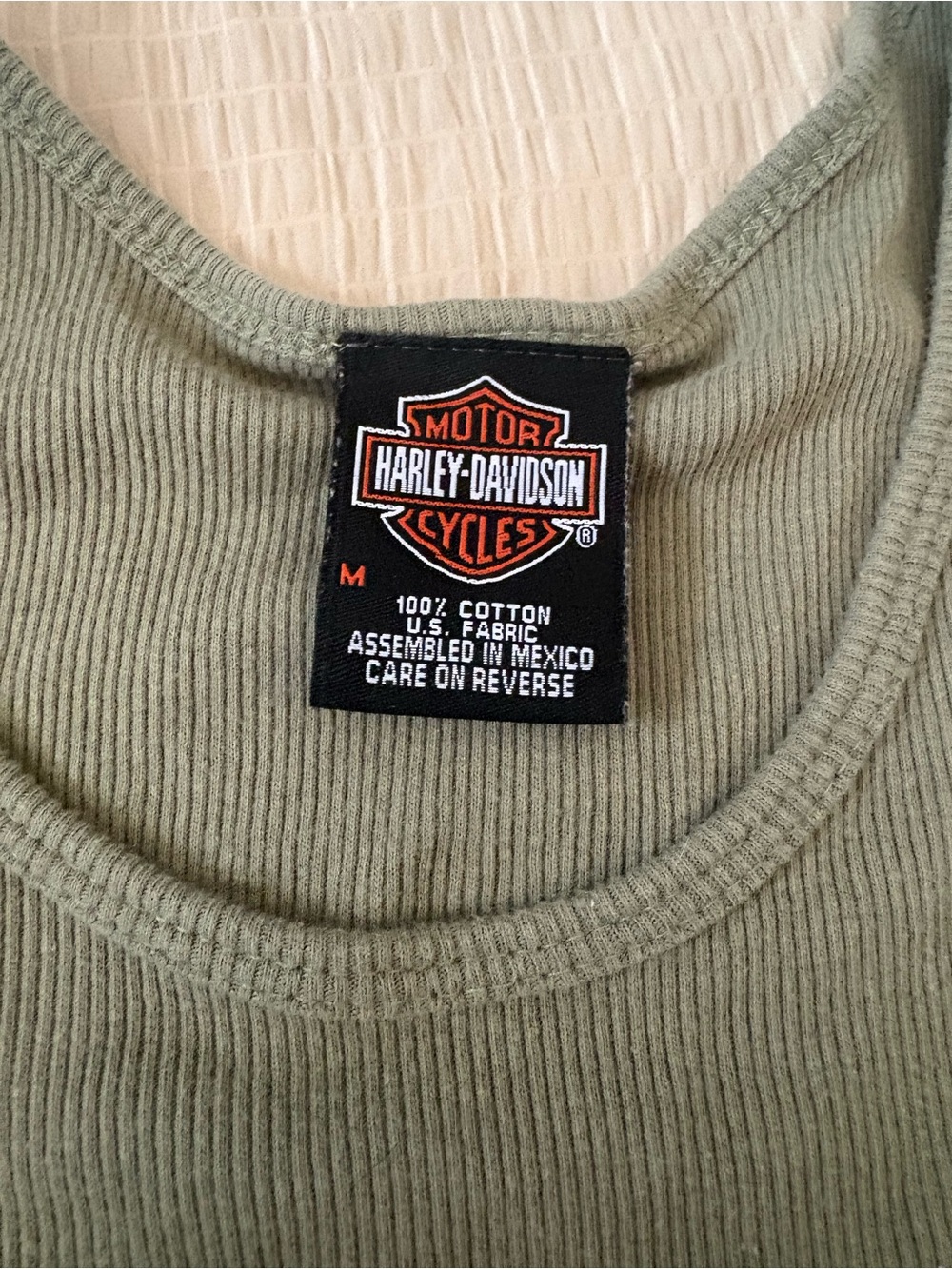 Harley-Davidson Olive Ribbed Tank - Picture 3 of 3